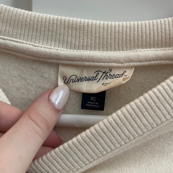 Extra Small Cream Universal Thread Crew - Picture 2 of 3